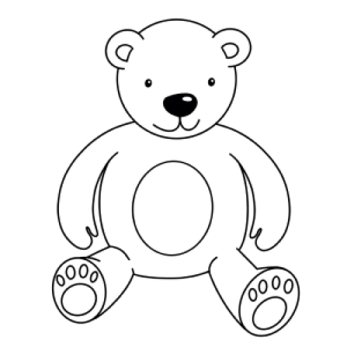 Kleurplaten voor kinderen - Teddybeer
