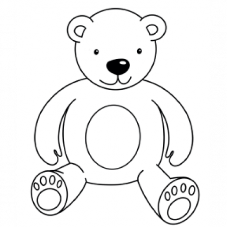 Kleurplaten voor kinderen - Teddybeer
