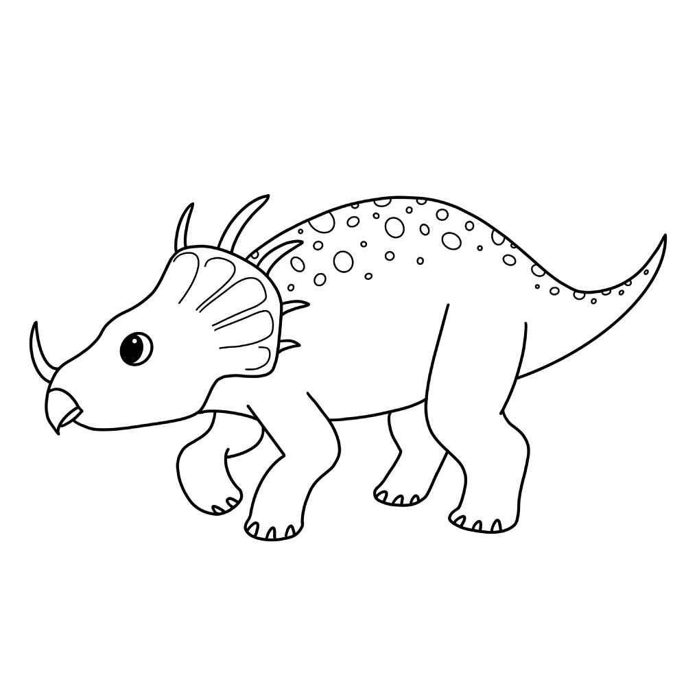 Kleurplaten voor kinderen - Triceratops